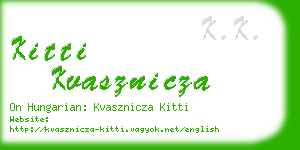 kitti kvasznicza business card